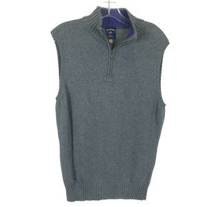 NWOT Mens Size XXL Bills Khakis Cotton Gray Quarter Zip Golf Sweater Vest NEW